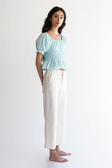 PUFF SLEEVE SQUARE NECK TOP
