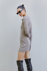LONG RIBBED CARDIGAN