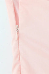 Pink Strapless A-line Maxi Dress
