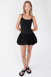 DROP WAIST BUBBLE HEM MINI DRESS