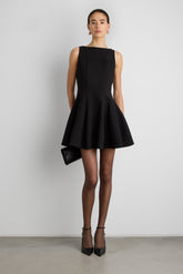 BOAT NECK SLEEVELESS MINI DRESS