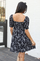 When It Ends Black Floral Dress FINAL SALE