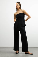 PLEATED ELASTIC WAIST PANT