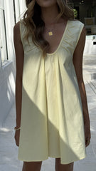 Vanessa Oversized Mini Dress - Yellow