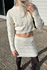 KNIT TOP AND MINI SKIRT SET