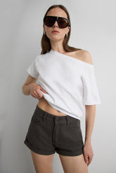 COTTON SHORT WITH CUFF DETAIL