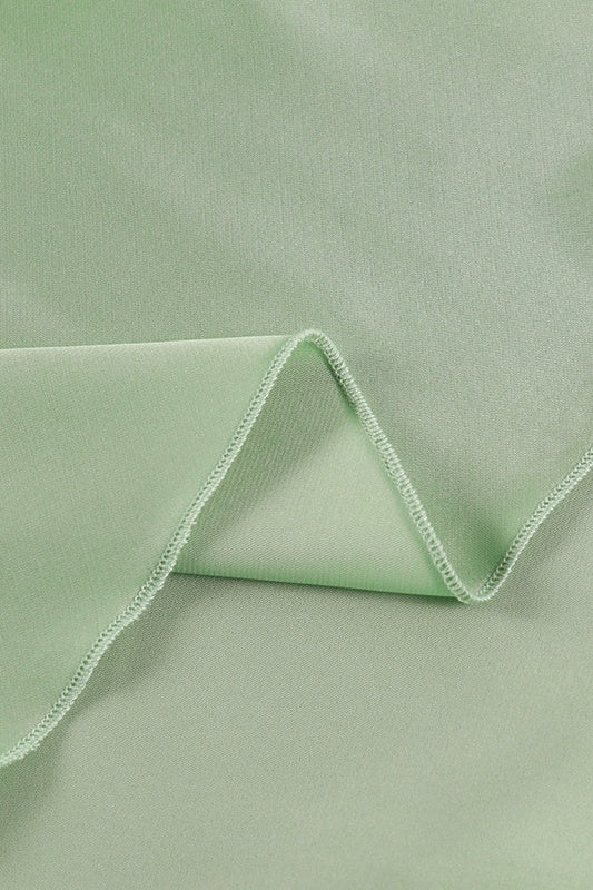 Straps Green Lace-up Back Tiered Party Dress