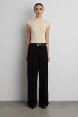 KNIT MOCKNECK TOP