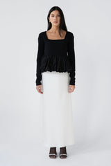 BUBBLE HEM TOP