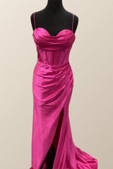 Straps Cowl Neck Green Mermaid Long Formal Dress