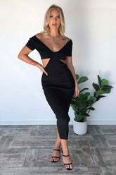 Jenner Midi Dress - Black