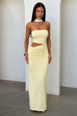 Forbes Strapless Maxi Dress - Yellow