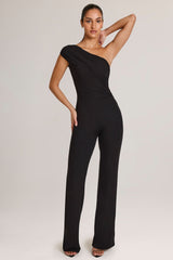 Modal One-Shoulder Jumpsuit in Black