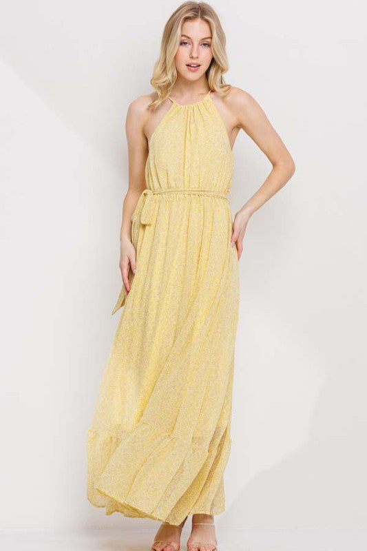 HAPPY FEELINGS FLOWER PRINT DRESS