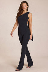 Modal One-Shoulder Jumpsuit in Black