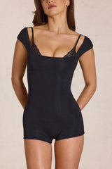Modal Playsuit  in Black