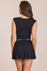 Modal Plunge Top in Black