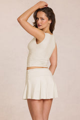 Modal Plunge Top in Ivory
