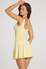 Modal Mini Dress in Pastel Yellow