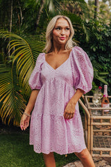 Stunning Gaze Eyelet Dress