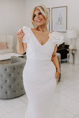The Lindsey Ruffle Maxi Dress Curves