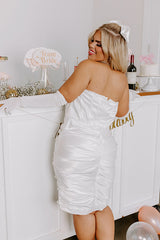 Someone Like You Ruched Satin Midi Curves