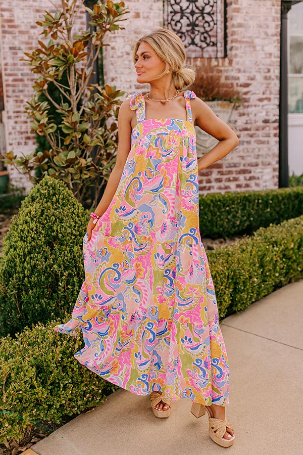 Resort Radiance Paisley Maxi Dress