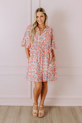 Tea Garden Babydoll Dress in Pink