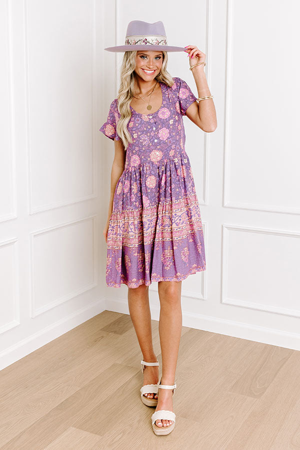 English Garden Floral Mini Dress