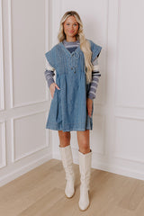 Small Town Cafe Chambray Mini Dress