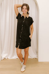 Tribeca Twilight Button Down Mini Dress