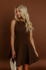 Penthouse Party Mini Dress in Chestnut