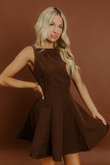 Penthouse Party Mini Dress in Chestnut