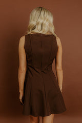 Penthouse Party Mini Dress in Chestnut