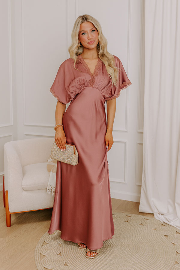 Eternal Elegance Satin Maxi Dress