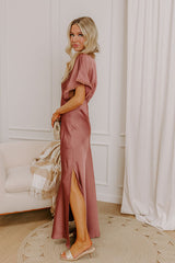 Eternal Elegance Satin Maxi Dress