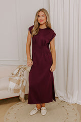 Soho Penthouse Midi Dress in Windsor Wine