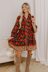 Boho Chic Floral Mini Dress
