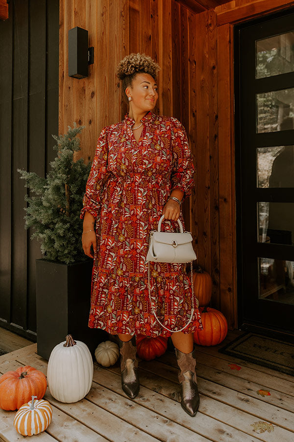 Blooming Keepsake Floral Midi Dress Curves