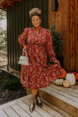 Blooming Keepsake Floral Midi Dress Curves