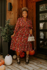 Blooming Keepsake Floral Midi Dress Curves