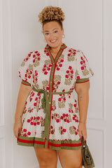 Polished Uptown Floral Mini Dress Curves