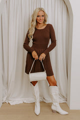 Cafe Date Knit Sweater Mini Dress