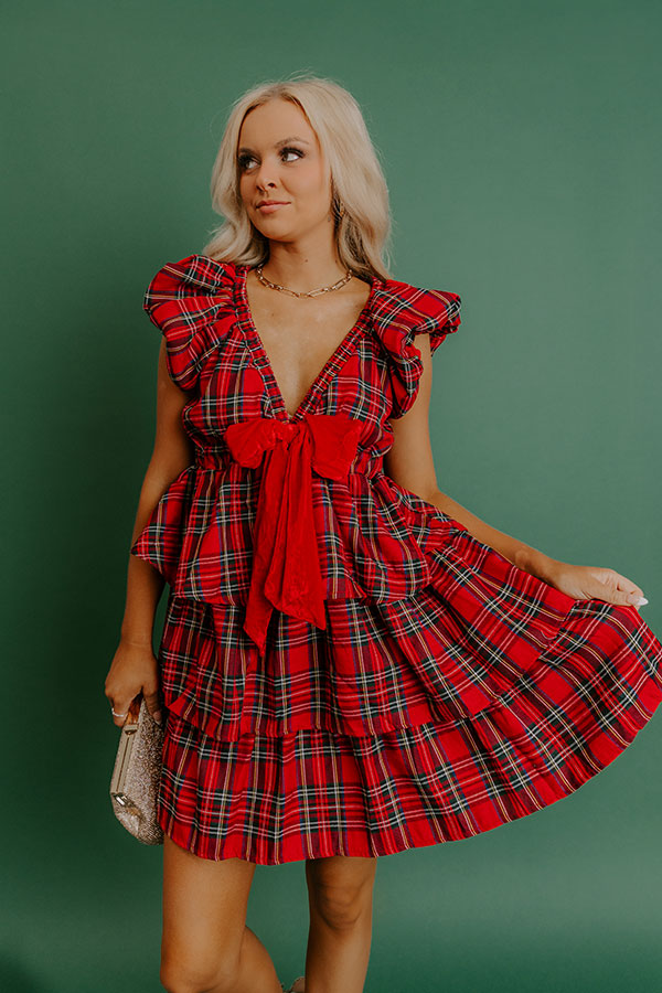 Pretty in Plaid Tiered Mini Dress