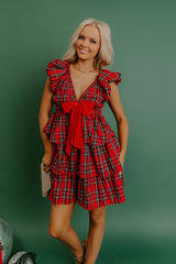 Pretty in Plaid Tiered Mini Dress