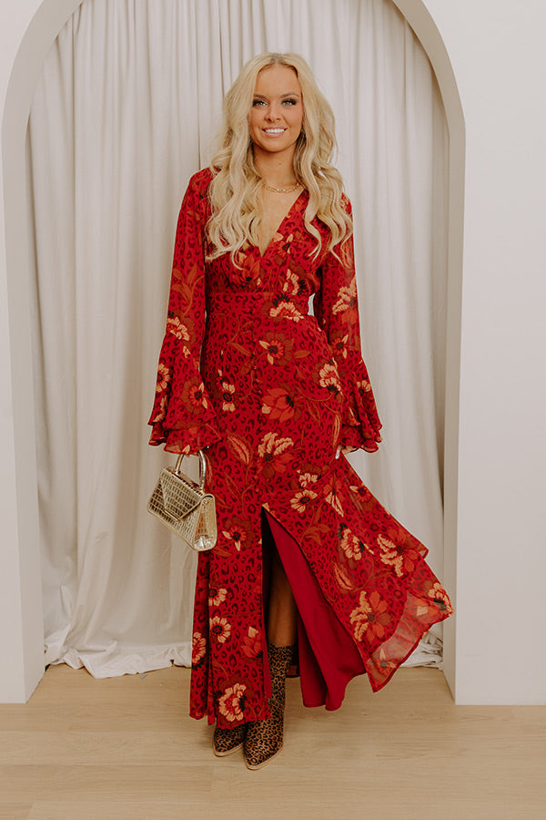 Wild Romance Leopard Maxi Dress