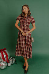 Pumpkin Patch Perfect Plaid Midi Dress