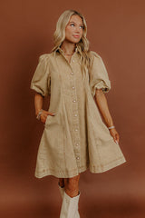 Chic Style Denim Mini Dress