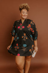 Poetic Muse Floral Mini Dress Curves