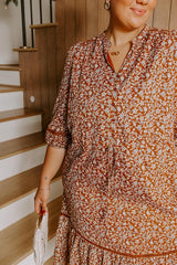 Villa Retreat Floral Midi Dress Curves